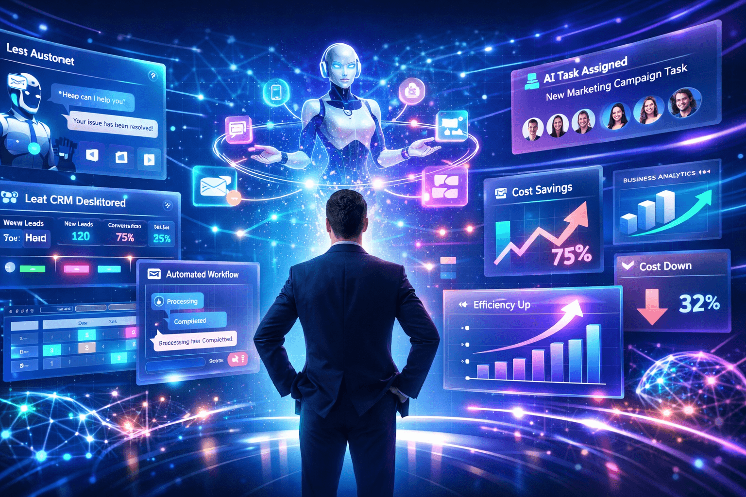 image shows automation ideas with AI
