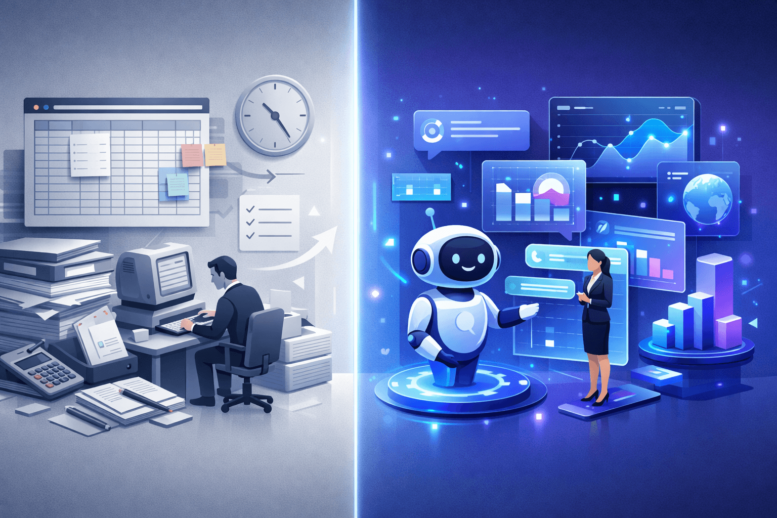 image of AI CRM Software vs Traditional CRM