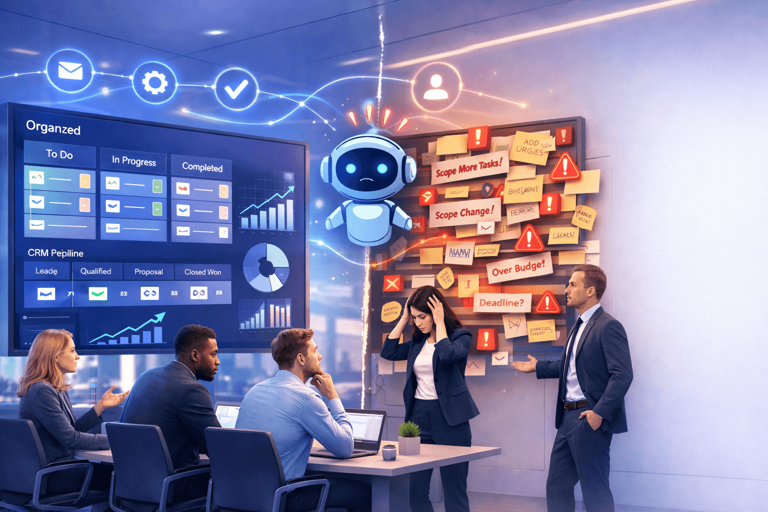image shows the problems team faces when guess work 