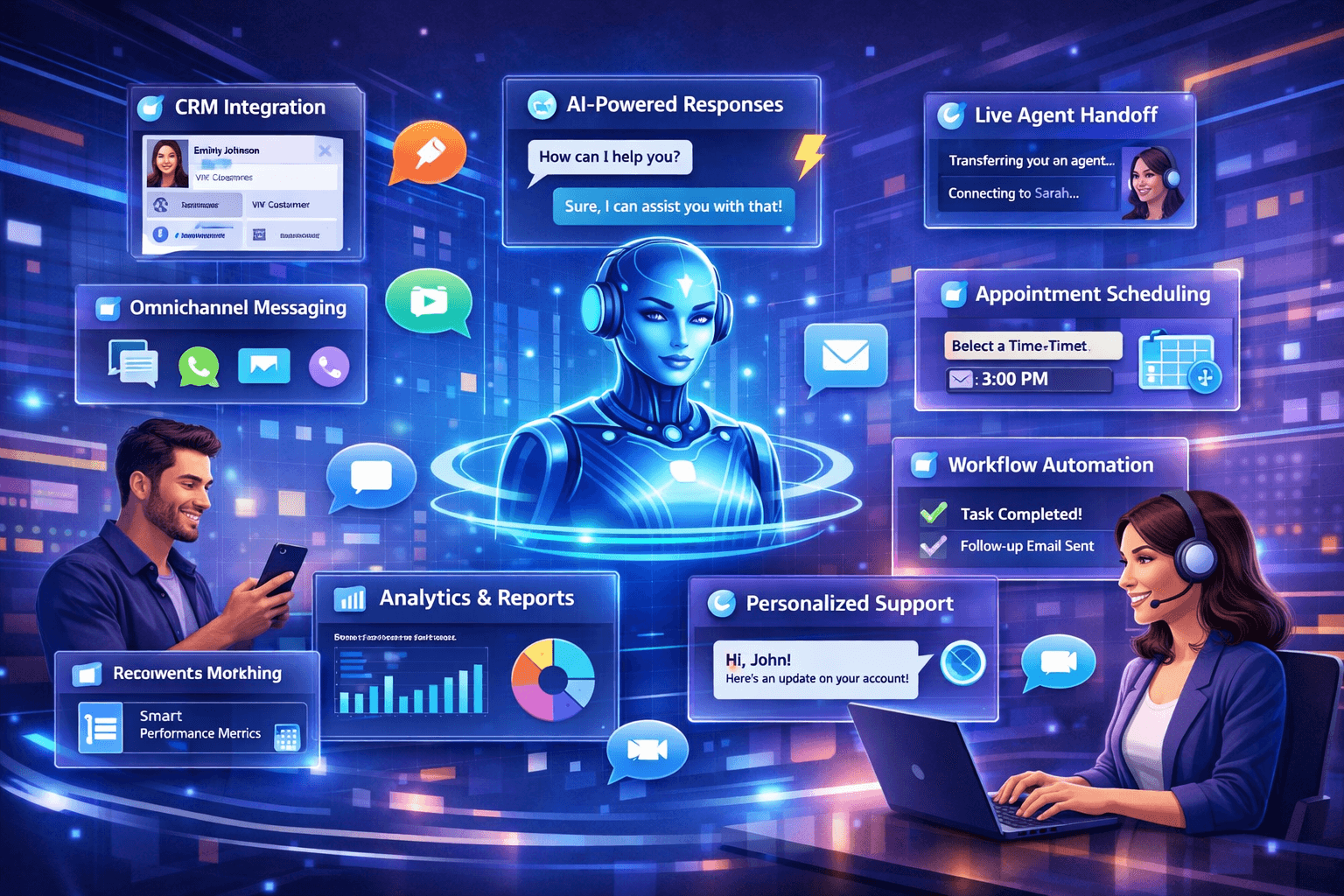Key Features of  Customer Support Chatbot