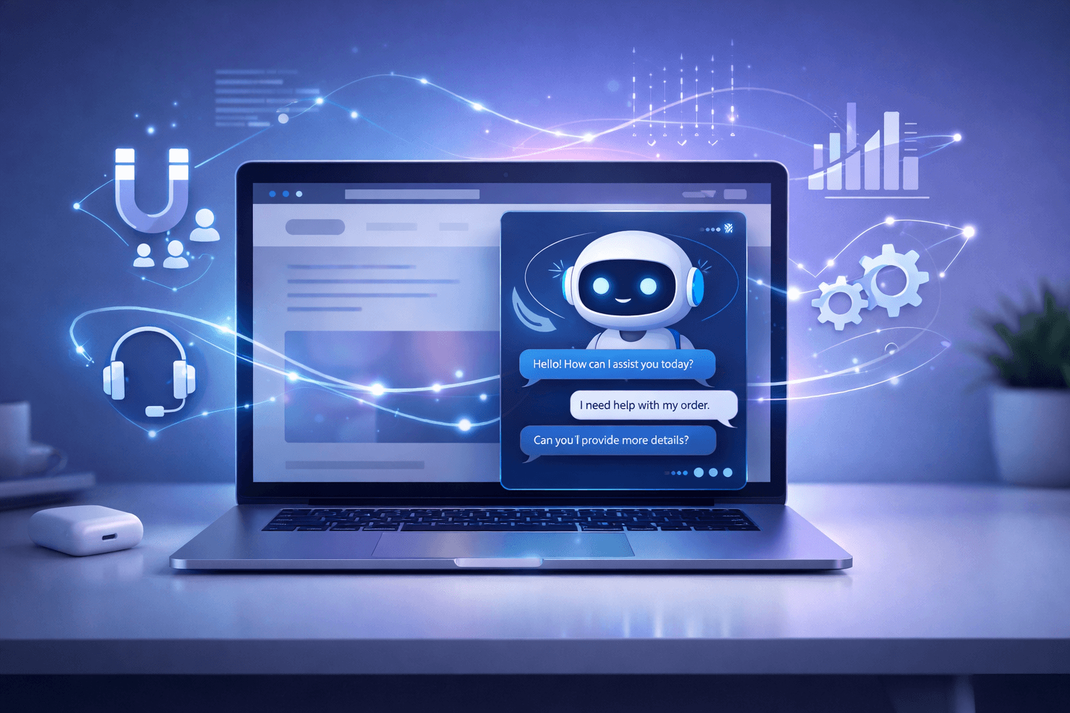 image shows the benefits of AI chatbot 
