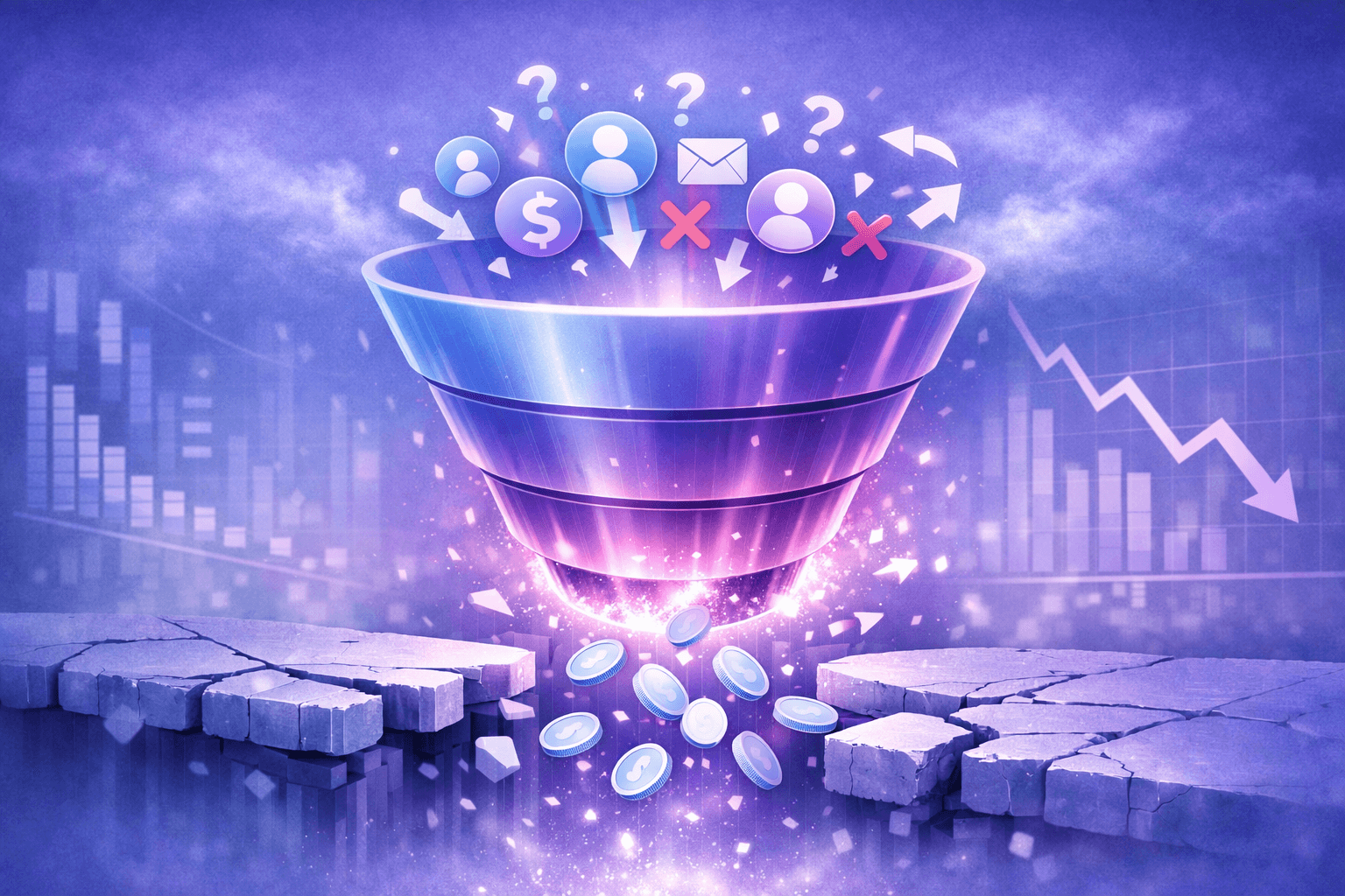 Image of a sales funnel illusstration